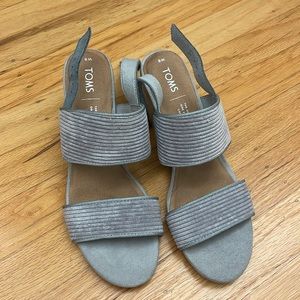 Toms grey suede sandals